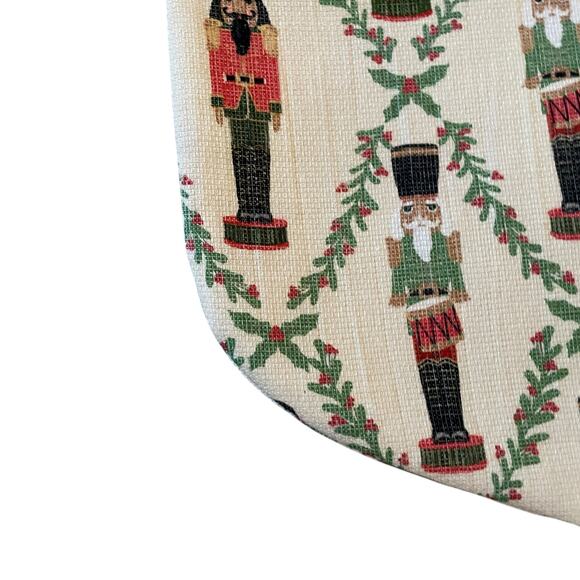 MARTHA STEWART Christmas Nutcrackers Stocking 22in Cotton Holiday Decor NEW - Picture 6 of 11